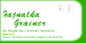 hajnalka grainer business card